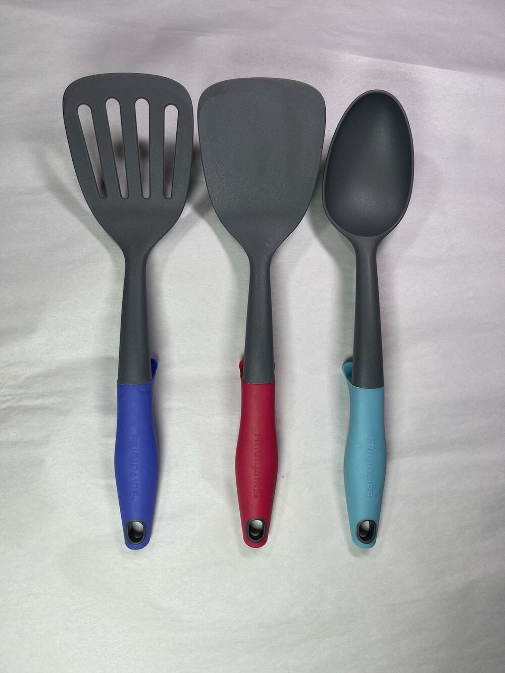 Frigidaire 3pc Silicone Kitchen Utensil Set Spoon Spatula Turner